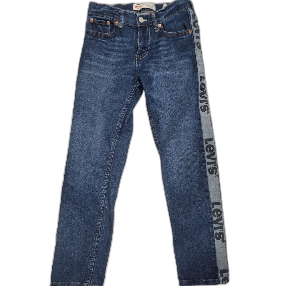 Kids Youth Levi’s 502 Taper medium Wash Denim Jeans Adjustable Waist 12R 26x26